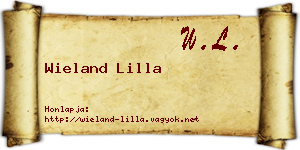 Wieland Lilla névjegykártya